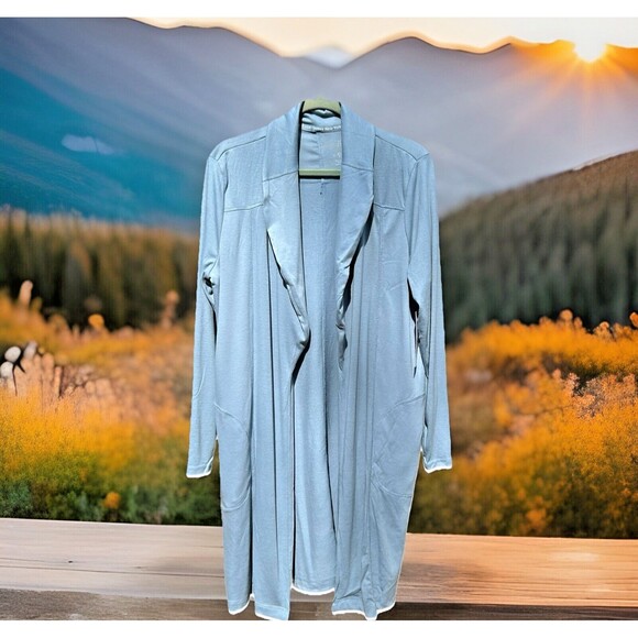 Jones New York Sweaters - NEW Jones New York Sport Women's Large Light Blue Soft Duster Open Cardigan
